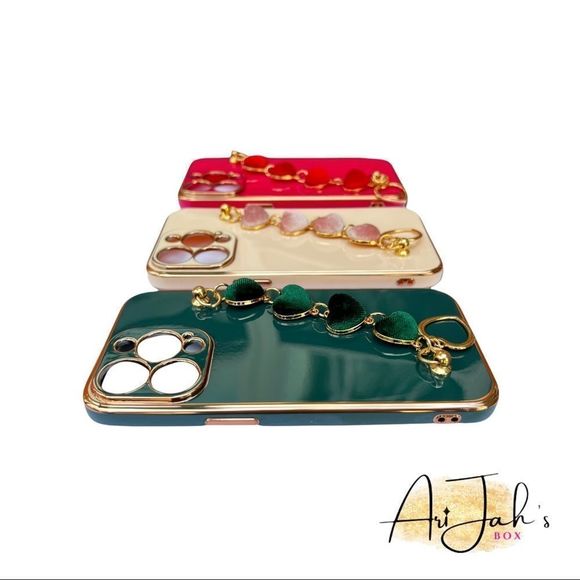 Velvet Heart Wristband Soft TPU Case iPhone 13 mini, 13, 13 Pro, 13 Pro Max - Picture 3 of 6